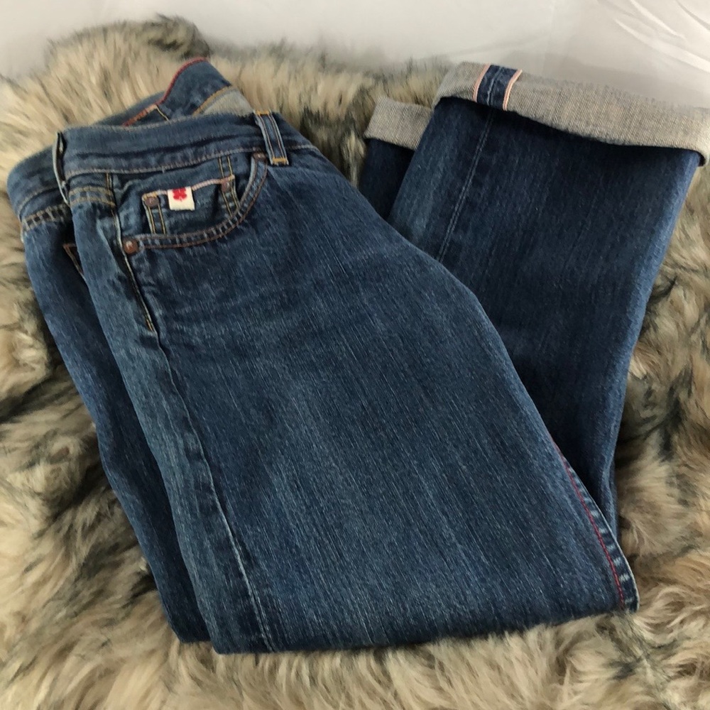 Lucky Brand Dungarees Red Edge Crop Jeans 4/27